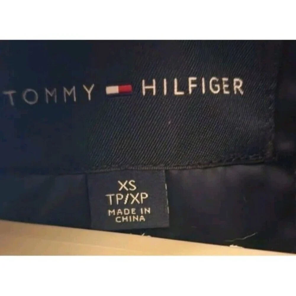 Vintage Tommy Hilfiger Bomber Jacket Sz XS Blue Panther Patch New D30‎ Excellent